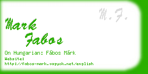 mark fabos business card