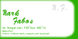 mark fabos business card